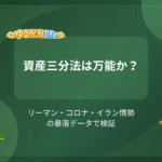 資産三分法は万能か？ リーマン・コロナ・イラン情勢の暴落データで検証